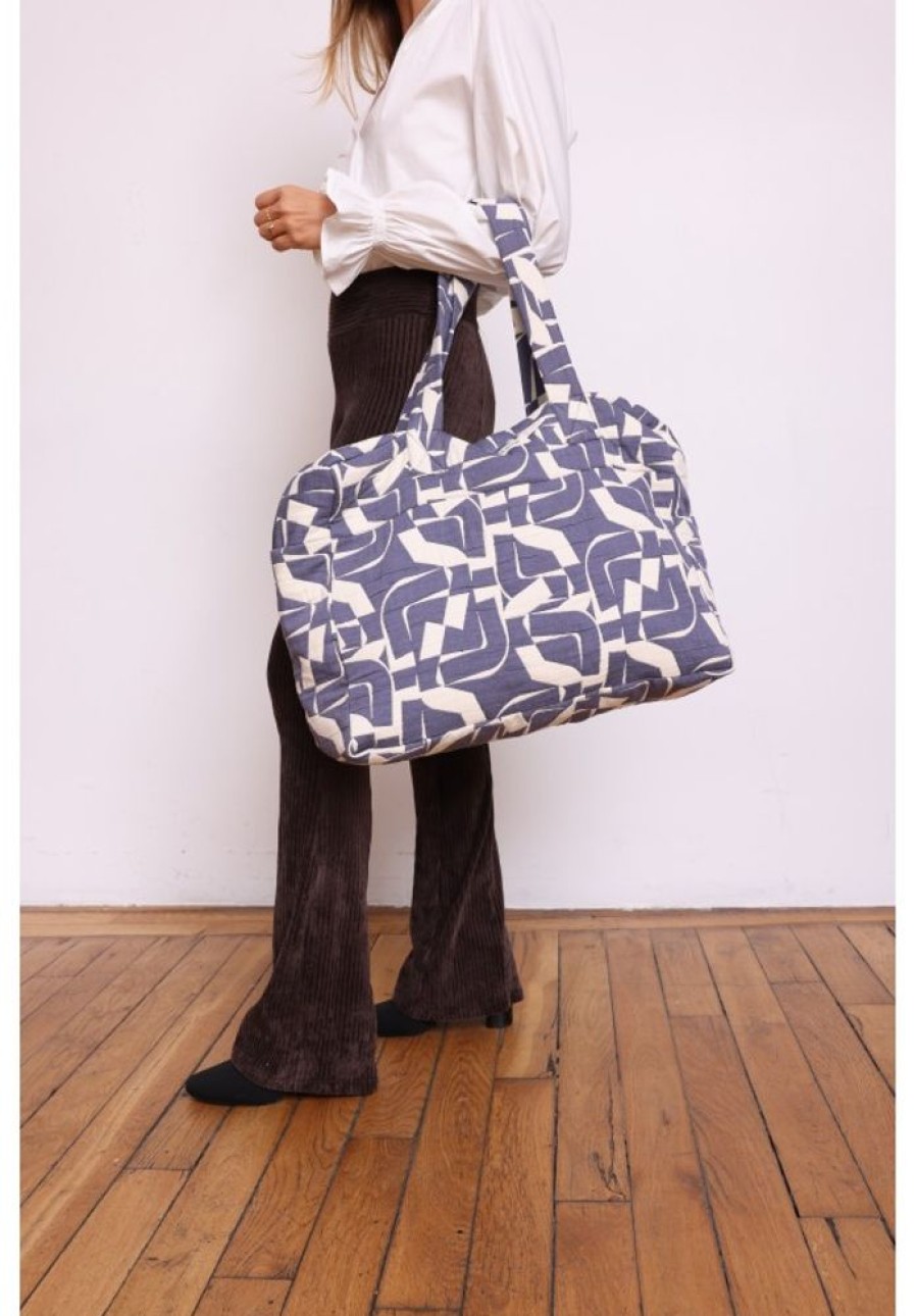 Femme Jane Wood | Sac Balthazar Jacquard Bleu