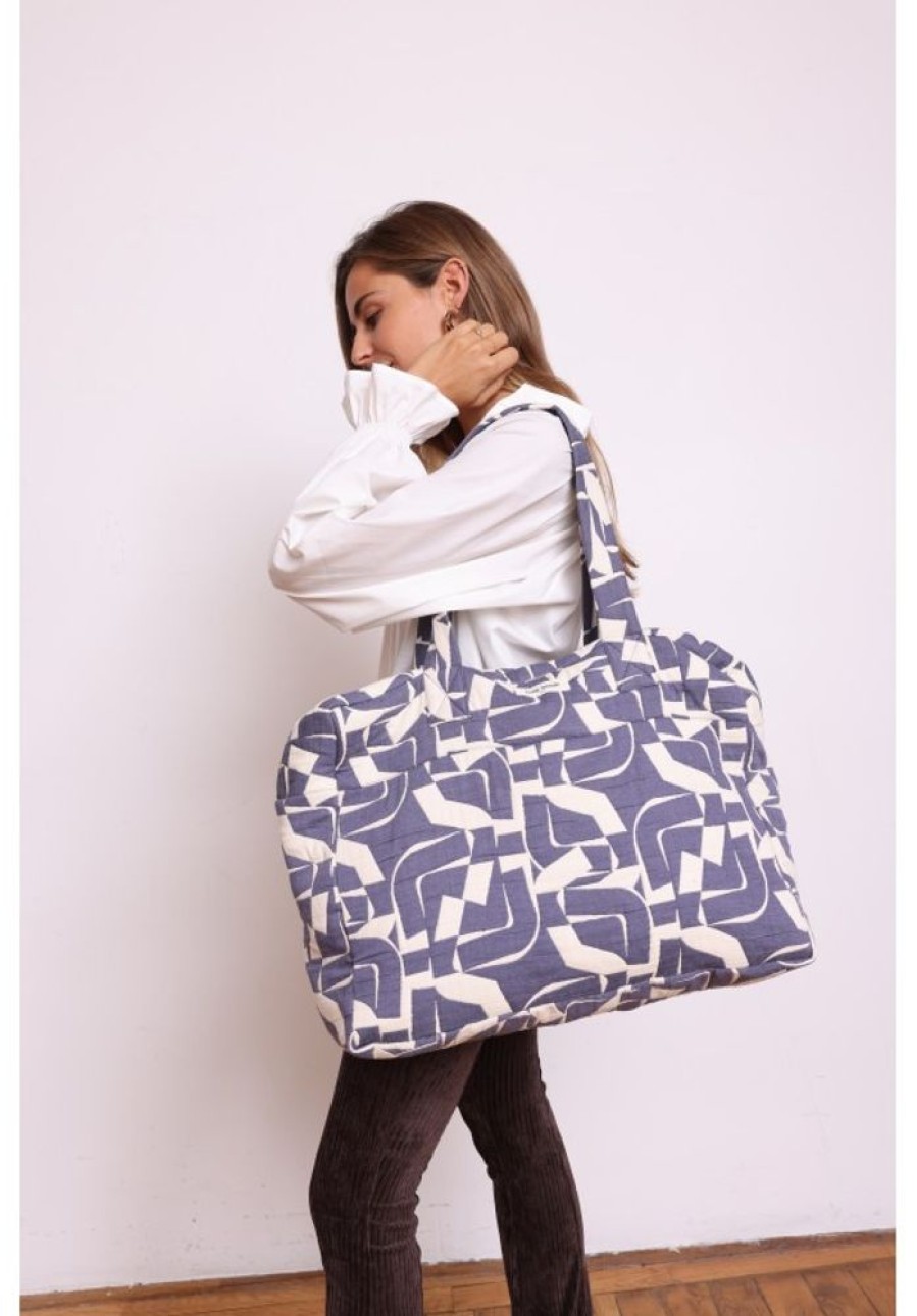 Femme Jane Wood | Sac Balthazar Jacquard Bleu