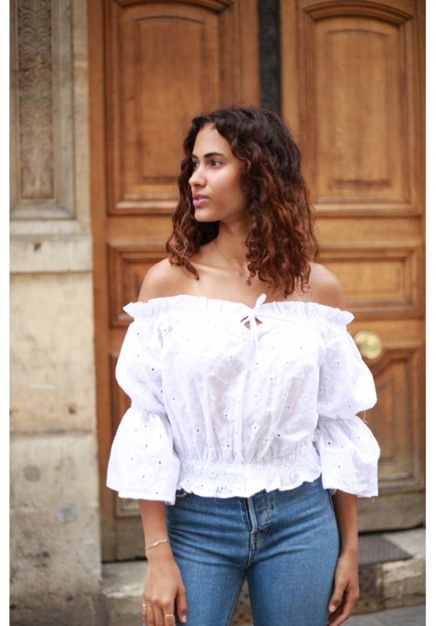 Femme Jane Wood | Top Jasmine Broderie Anglaise