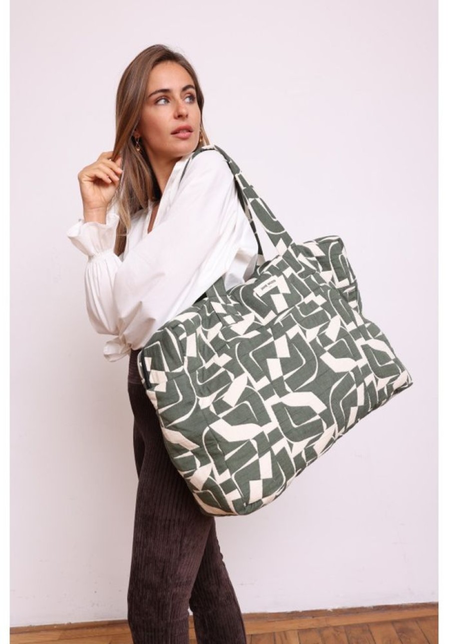 Femme Jane Wood | Sac Balthazar Jacquard Vert