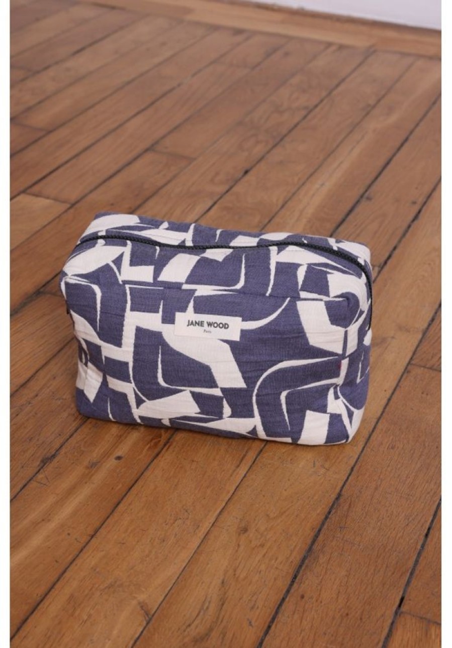 Femme Jane Wood | Trousse Claudine Jacquard Bleu