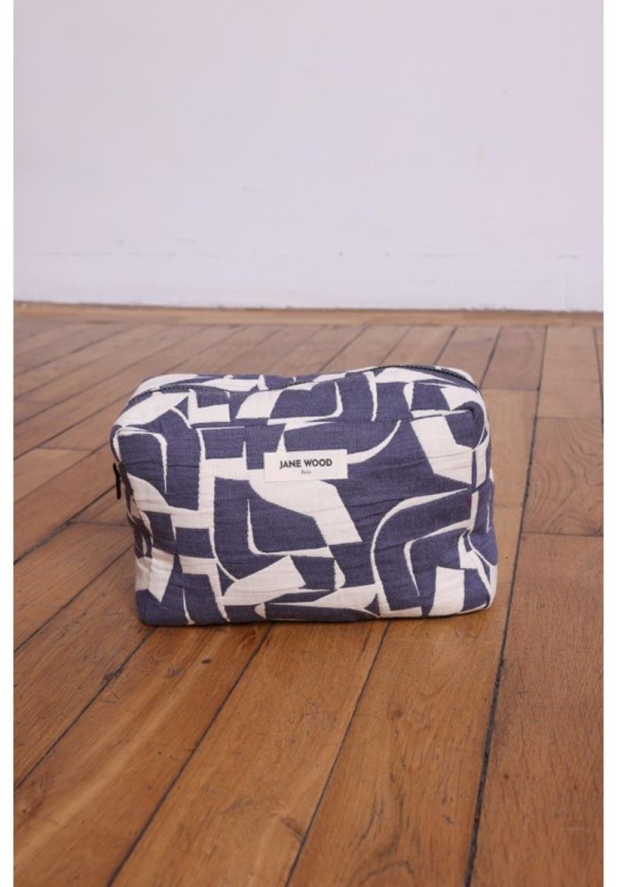 Femme Jane Wood | Trousse Claudine Jacquard Bleu